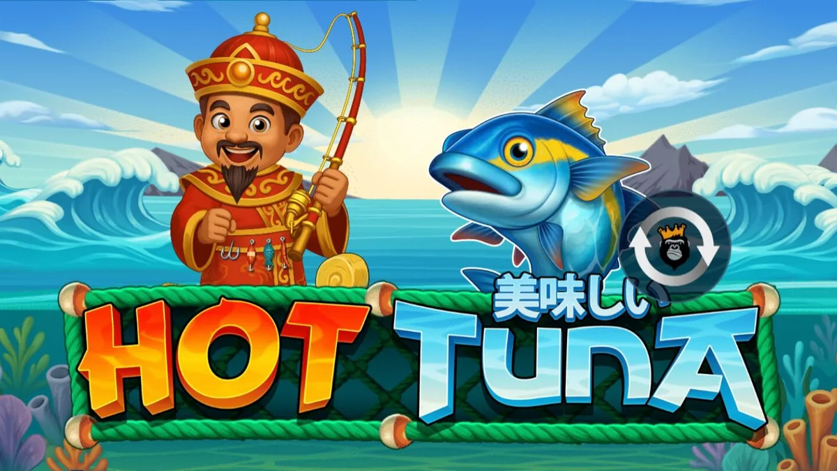Tampilan visual slot Hot Tuna dengan tema memancing bernuansa Asia